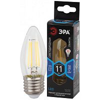 Лампа светодиодная филаментная F-LED B35-11W-840-E27 11Вт B35 свеча 4000К нейтр. бел. E27 | Код. Б0046988 | ЭРА