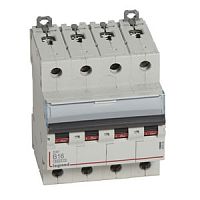 Выключатель автоматический четырехполюсный DX3 6000 16А B 10кА | код. 407624 |  Legrand 