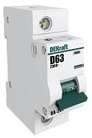 Выключатель автоматический  однополюсный ВА-201 63А D 10кА | код. 13013DEK | DEKraft 