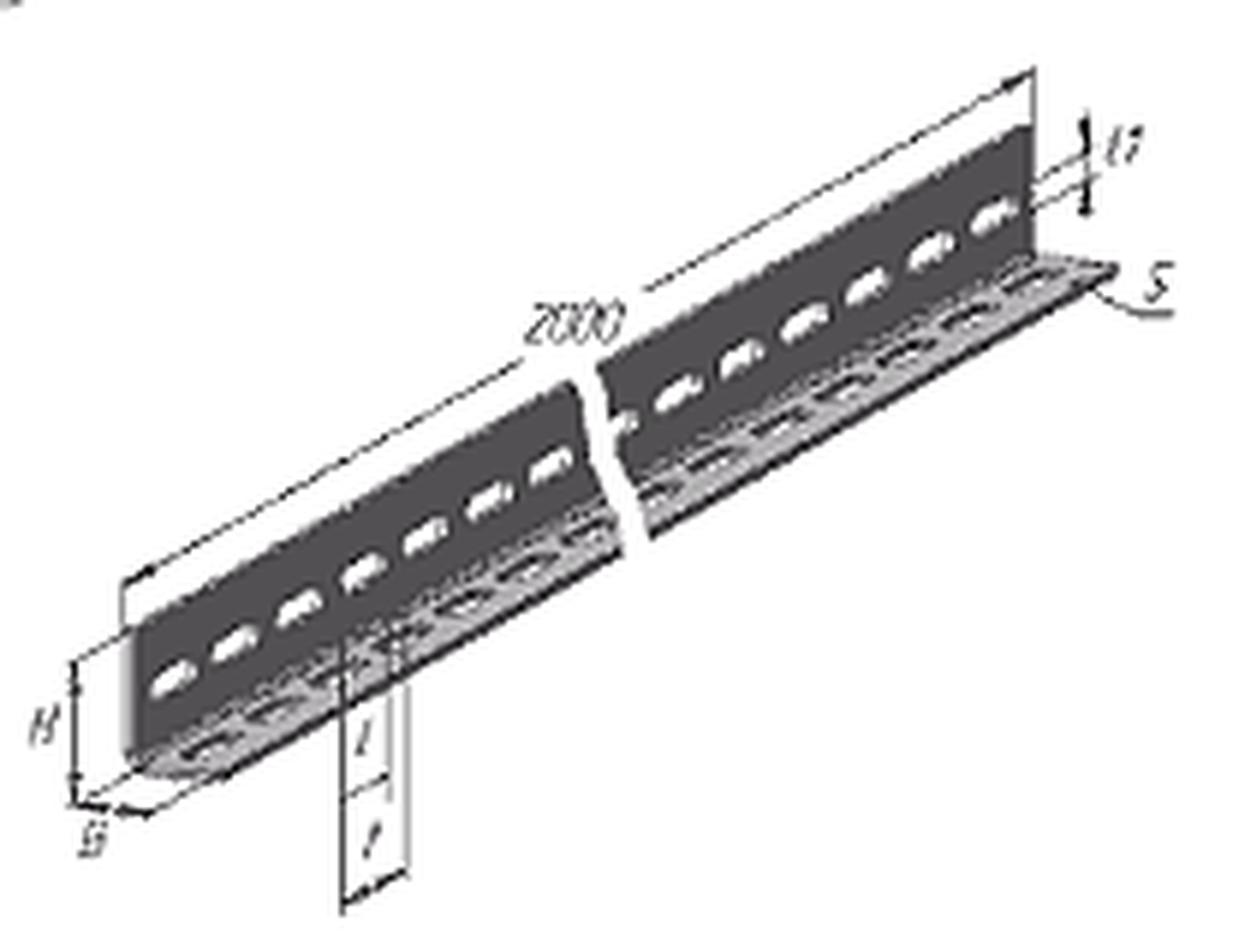 Перфоуголок к237 50х36х2000 толщина4