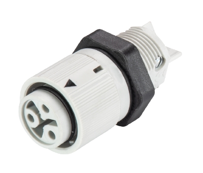 Розеточный разъем в панель М16, IP68(69k), 3 полюса, цвет: серый, номинальные характеристики: 250V 16A, серия gesis RST MINI | код 46.031.5053.0 | Wieland Розеточный разъем в панель М16, IP68(69k), 3 полюса, цвет: серый, номинальные характеристики: 250V 16A, серия gesis RST MINI | код 46.031.5053.0 | Wieland