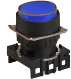 Световой индикатор L16RR-EB5, плоский ?18мм цвет синий 5В пост., монтажное отверстие ?16мм | код A8026-A5550007702 | РЕЛЕ И АВТОМАТИКА