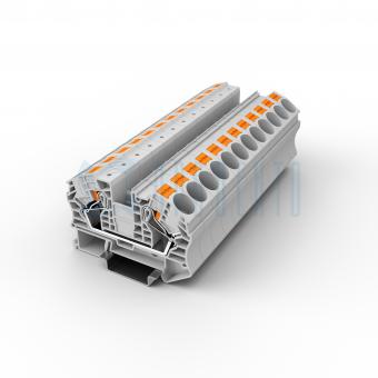 Клемма push-in проходная 2 контакта 16 мм2, серая | код TPI16 | ПРОВЕНТО Клемма push-in проходная 2 контакта 16 мм2, серая | код TPI16 | ПРОВЕНТО