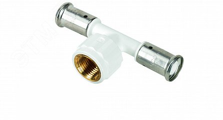 Тройник ВР, ПВДФ пресс (белый), 20x3/4x20 | код 13PKW-200520 | Henco