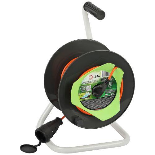 Удлинитель силовой RP-1e-3х0.75-20m на пластиковой катушке c заземлением 1 розетка 20м ПВС 3х0,75мм2 | код Б0059773 | ЭРА