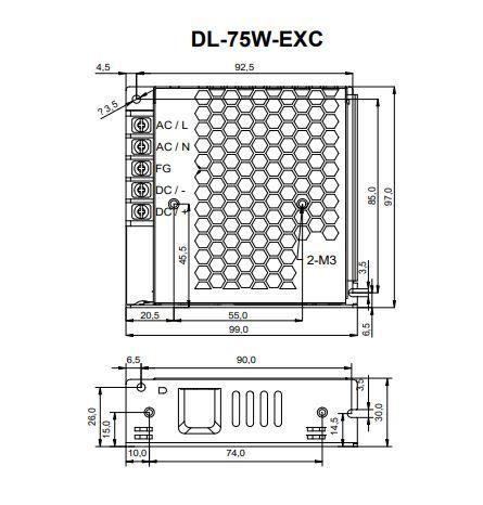 Драйвер для светодиодной ленты DONE POWER T70 DL-75W-V24-EXC 75Вт 24В IP20 99х53х26мм VARTON Драйвер для светодиодной ленты DONE POWER T70 DL-75W-V24-EXC 75Вт 24В IP20 99х53х26мм VARTON