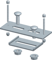 Основа фиксатора кабеля, алюминий | код LAN-MT-FBA | LANMASTER