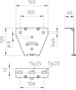Траверса регулир. для профиля US 3 и рейки 2068 гор. оцинк. KU 3 V FT OBO 6348883 фото 2 Траверса регулир. для профиля US 3 и рейки 2068 гор. оцинк. KU 3 V FT OBO 6348883 фото 2
