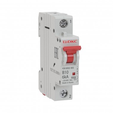 Выключатель автоматический модульный YON MD63 1P 16А B 10kA | код MD63-1B16-10 | DKC