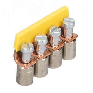 Соединительная перемычка, винтовая, изолированная, 4 полюса, для клемм: WK 4/U WK 4TKS, цвет: желтый | код Z7.281.1427.0 | Wieland