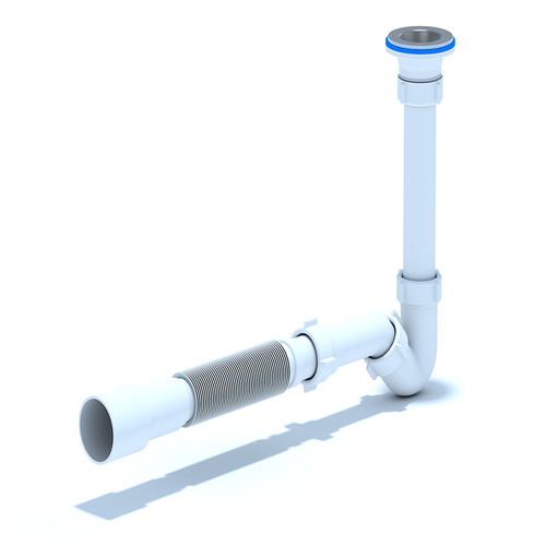 Сифон для биде АНИ 1 1/4' х 32 с гибкой трубой 32х40/50 | код BD1016 | АНИ пласт