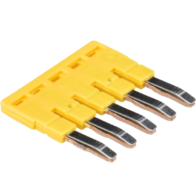 Соединительная перемычка, втычная, изолированная, 5 полюсов, для клемм 2,5 мм кв., шаг 5 мм, цвет: желтый | код Z7.280.6527.0 | Wieland Соединительная перемычка, втычная, изолированная, 5 полюсов, для клемм 2,5 мм кв., шаг 5 мм, цвет: желтый | код Z7.280.6527.0 | Wieland