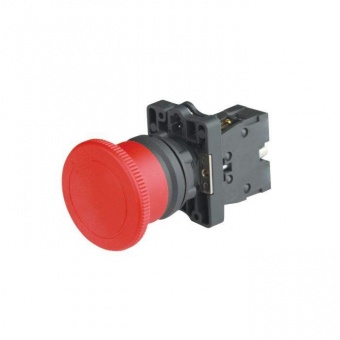 Кнопка грибок СТОП с фиксацией и поворотом красная IP65 ф40мм | код BV-1-CS542 | Engard Кнопка грибок СТОП с фиксацией и поворотом красная IP65 ф40мм | код BV-1-CS542 | Engard