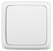 Выключатель 1 - клавишный, ВА16-115, 16 А, открытой установки, габ. размеры 70 х 70 х 23 мм, без подсветки, с монтажной пластиной, 250 В, белая, ALFA IP20 (100 шт.) HEGEL | код ВА16-115 | HEGEL