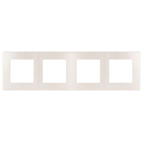 Рамка для розеток и выключателей Серия 12 12-5104-15 на 4 поста, Сатин, перламутр | код Б0052538 | ЭРА