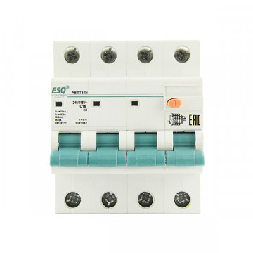 АВДТ-34N M 3P+N 25А/30мА/6кА/хар-ка С (электр., тип АС) ESQ | код 14.03.06.000149 | ESQ АВДТ-34N M 3P+N 25А/30мА/6кА/хар-ка С (электр., тип АС) ESQ | код 14.03.06.000149 | ESQ