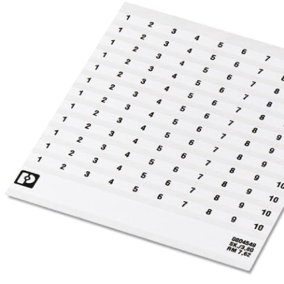 Маркировка для клеммных модулей SK 7,62/3,8:FORTL.ZAHLEN 91-1 | код 0804549:0091 | PHOENIX CONTACT