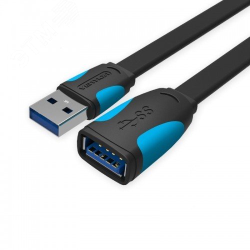 Кабель удлинитель USB 3.0 AM на AF, плоский, 1 м. | код 1000555835 | Vention