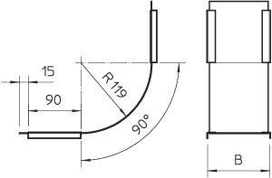 Крышка внутреннего вертикального угла 90 град. 400мм | код 7130821 | OBO Bettermann