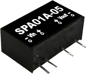 Источник питания DC-DC, 1Вт, вход 36…75В, выход 5В/20…200мА, изоляция 1500В DC, SIP6, 17.4х7.75х11.1мм, -40С…+90С | код SPA01C-05 | MeanWell Источник питания DC-DC, 1Вт, вход 36…75В, выход 5В/20…200мА, изоляция 1500В DC, SIP6, 17.4х7.75х11.1мм, -40С…+90С | код SPA01C-05 | MeanWell