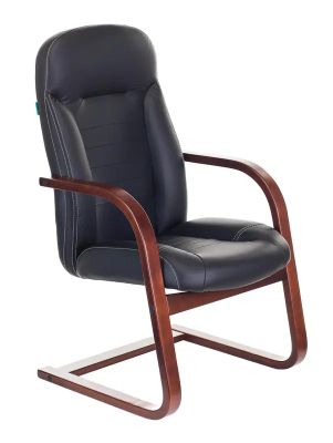 Кресло Бюрократ T-9923WALNUT-AV черный кожа полозья дерево коричневый | код 1163899 | БЮРОКРАТ Кресло Бюрократ T-9923WALNUT-AV черный кожа полозья дерево коричневый | код 1163899 | БЮРОКРАТ