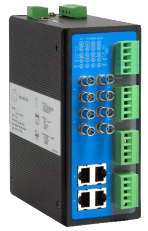 Коммутатор промышленный управляемый, 4х10/100Base-T, 4х100Base-FX (ST), MM2км/SM20км, 4хRS-232/422/485, -40+85С (возможно питание от двух источников) | код GL-SW-F206-12STRS | GIGALINK Коммутатор промышленный управляемый, 4х10/100Base-T, 4х100Base-FX (ST), MM2км/SM20км, 4хRS-232/422/485, -40+85С (возможно питание от двух источников) | код GL-SW-F206-12STRS | GIGALINK