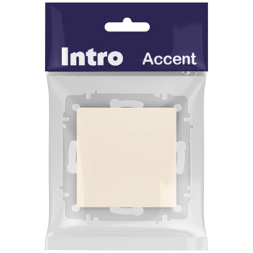 Переключатель Intro Accent 6-103-02 10А-250В, IP20, СУ, AL/CU, слоновая кость | код Б0063455 | ЭРА
