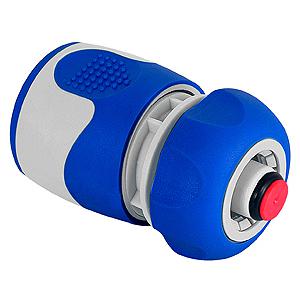 Соединитель-коннектор с аквастопом для шланга 12мм (1/2) пластик TPR (20/200) | код. Б0003117 | Green Apple