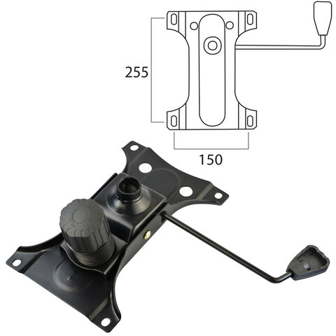 Механизм качания BRABIX Топ-ган для кресла, 150х255 мм, межцентровое расстояние крепежа, 532006 | код 532006 | BRABIX Механизм качания BRABIX Топ-ган для кресла, 150х255 мм, межцентровое расстояние крепежа, 532006 | код 532006 | BRABIX