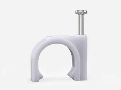 Скоба 10мм круглая пластиковая -белая HLT | код 084-07-407 | HLT Скоба 10мм круглая пластиковая -белая HLT | код 084-07-407 | HLT