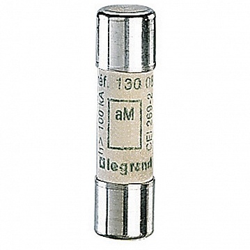 Промышленный цилиндрический предохранитель аМ 10x38 6а 500В без индикатора |  код. 013006 |  Legrand
