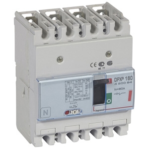 Автоматический выключатель DPX3 160 - термомагнитный расцепитель - 36 кА - 400 В~ - 4П - 80 А | код. 420094 | Legrand 