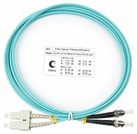 Cabeus FOP-50-SC-ST-3m Шнур оптический duplex SC-ST 50/125 mm OM3 3м LSZH | код 7584c | Cabeus Cabeus FOP-50-SC-ST-3m Шнур оптический duplex SC-ST 50/125 mm OM3 3м LSZH | код 7584c | Cabeus