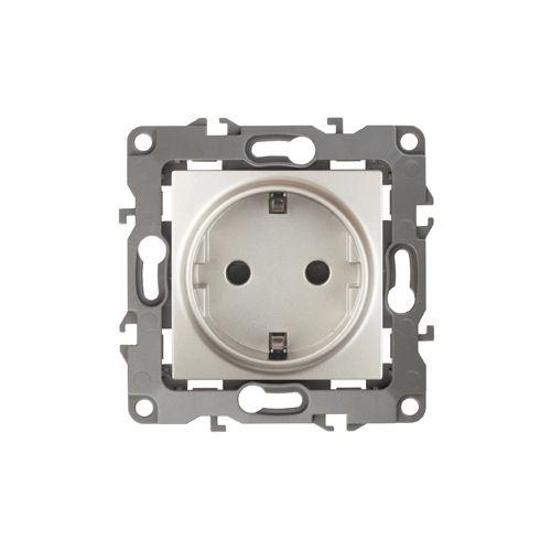 Розетка 2P+E Schuko, 16A-250В, Эра12, перламутр, 12-2101-15 | код Б0019322 | ЭРА