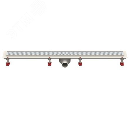 трап линейный с сухим затвором, с горизонтальным выходом d50 мм, решетка l700 мм, решетка нержавеющая сталь | код 101200389 | Татполимер