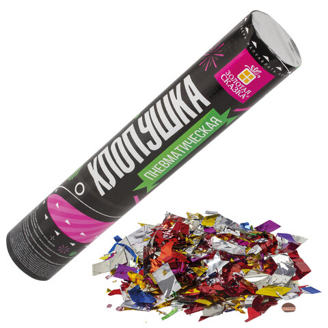 Хлопушка пневматическая ЗОЛОТАЯ СКАЗКА 30 см, фольга, конфетти, ассорти | код 591473 | ЗОЛОТАЯ СКАЗКА Хлопушка пневматическая ЗОЛОТАЯ СКАЗКА 30 см, фольга, конфетти, ассорти | код 591473 | ЗОЛОТАЯ СКАЗКА