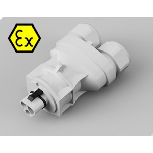 Сплиттер, взрывозащищенный вилочный разъем на кабель диам. 6-10 мм, IP68(69k), 3 полюса, винтовая фиксация провода, номинальные характеристики: 250/400V, 20A, цвет: белый, серия RST Ex | код X6.032.4253.0 | Wieland Сплиттер, взрывозащищенный вилочный разъем на кабель диам. 6-10 мм, IP68(69k), 3 полюса, винтовая фиксация провода, номинальные характеристики: 250/400V, 20A, цвет: белый, серия RST Ex | код X6.032.4253.0 | Wieland