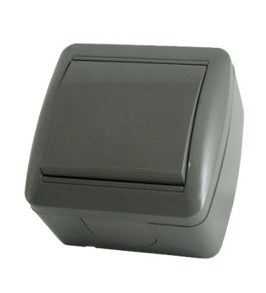 Выключатель 1-кл. открытой установки IP44 10А серый Селигер TDM | код SQ1818-0101 | TDM Выключатель 1-кл. открытой установки IP44 10А серый Селигер TDM | код SQ1818-0101 | TDM