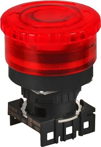 Головка аварийного выключателя S16ER-E3R, красная 30мм с длинным толкателем, возврат поворотом, под подсветку, монтажное отверстие 16мм | код A8026-A5550009111 | РЕЛЕ И АВТОМАТИКА Головка аварийного выключателя S16ER-E3R, красная 30мм с длинным толкателем, возврат поворотом, под подсветку, монтажное отверстие 16мм | код A8026-A5550009111 | РЕЛЕ И АВТОМАТИКА
