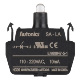 Блок контактов с подсветкой белый, 110-220VAC | код SA-LA | AUTONICS