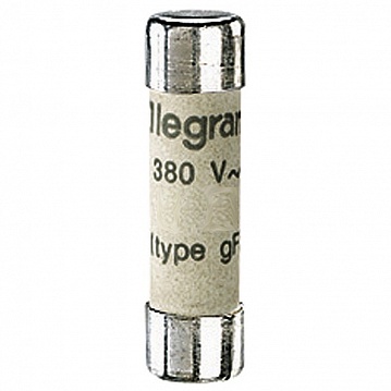 Промышленный цилиндрический предохранитель - тип gG - 8,5x31,5 мм² - без индикатора - 1 A |  код. 012301 |  Legrand