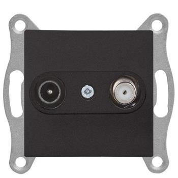 21 - Розетка TV-SAT, оконечная, черный мат | код 2100-157-0284 | Mutlusan 21 - Розетка TV-SAT, оконечная, черный мат | код 2100-157-0284 | Mutlusan