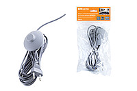 Шнур с ножным выключателем и плоской вилкой ШУН01В ШВВП 2х0,75мм2 3,5м. серебр. металлик TDM | код SQ1305-0065 | TDM
