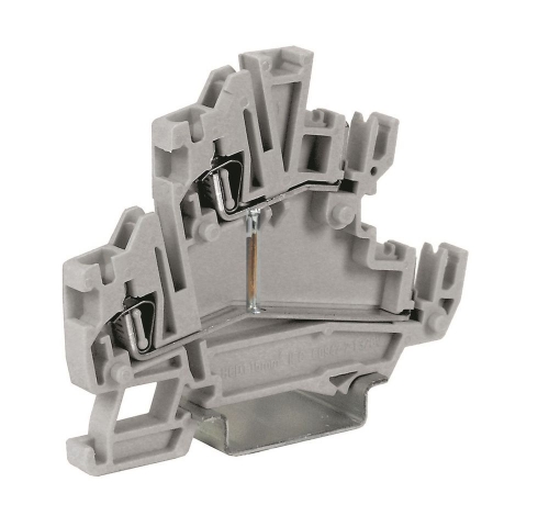 Клеммный зажим. Двухуровневый с объединенными ярусами. Со штыревыми контактами. Тип HCD.1/CI/GR. Серый. 1,5 кв.мм. | код ZHC290GR | DKC Клеммный зажим. Двухуровневый с объединенными ярусами. Со штыревыми контактами. Тип HCD.1/CI/GR. Серый. 1,5 кв.мм. | код ZHC290GR | DKC