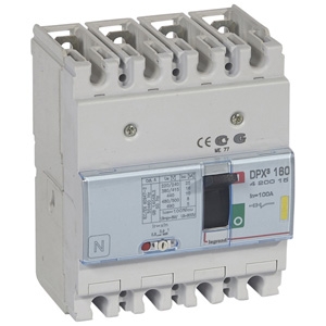 Автоматический выключатель DPX3 160 - термомагнитный расцепитель - 16 кА - 400 В~ - 4П - 100 А | код. 420015 | Legrand 