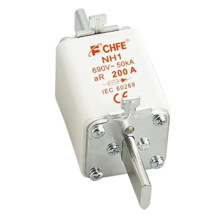 Вставка плавкая NH1, 200A, AC690V/500VDCC, 50kA, тип aR | код NH1-200AR | CHFE Вставка плавкая NH1, 200A, AC690V/500VDCC, 50kA, тип aR | код NH1-200AR | CHFE