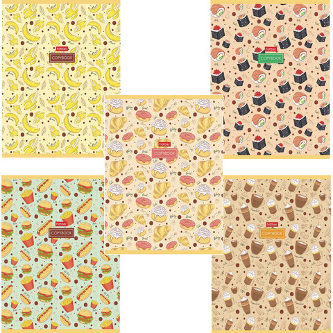 Тетрадь А5, 96 л., HATBER, скоба, клетка, обложка картон, Good food , 96Т5В1 | код 113832 | HATBER Тетрадь А5, 96 л., HATBER, скоба, клетка, обложка картон, Good food , 96Т5В1 | код 113832 | HATBER