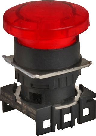 Головка кнопки S16BR-H3R, грибовидная красная ?23мм с самовозвратом под подсветку, монтажное отверстие ?16мм | код A8026-A5550009101 | РЕЛЕ И АВТОМАТИКА Головка кнопки S16BR-H3R, грибовидная красная ?23мм с самовозвратом под подсветку, монтажное отверстие ?16мм | код A8026-A5550009101 | РЕЛЕ И АВТОМАТИКА