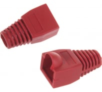 Защитные колпачки для кабеля 6,0мм cat.5, на соединение коннектора с кабелем, красный, 100 шт. в пчк | код TWT-BO-6.0-RD/100 | TWT