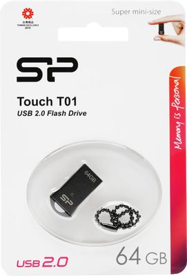 Флеш Диск Silicon Power 64GB Touch T01 SP064GBUF2T01V1K USB2.0 черный/серебристый | код 978208 | Silicon Power Флеш Диск Silicon Power 64GB Touch T01 SP064GBUF2T01V1K USB2.0 черный/серебристый | код 978208 | Silicon Power